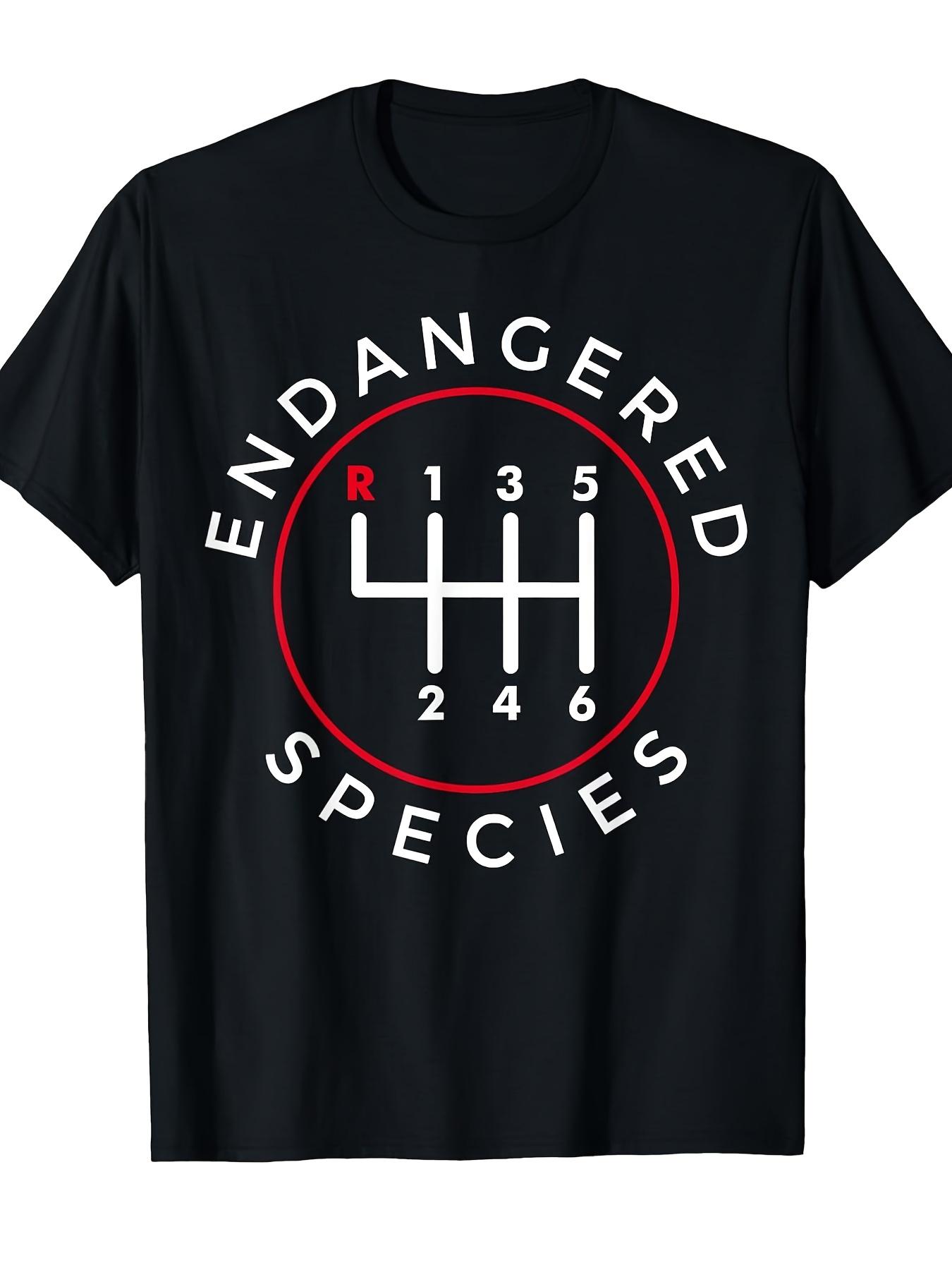 Endangered Species Manual Gearbox Stick Shift 6 Speed TShirtCool Design Street Trending Style WomenS Tee Comfortable Round N M