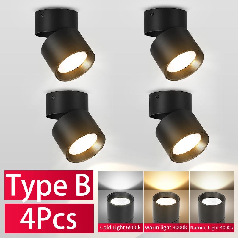 

Светодиодный точечный светильник, складной точечный светильник поверхностного монтажа, 220 В, 10/15 Вт, точечные лампы, домашнее декоративное освещение для гостиной, кухни 10W Cold Light