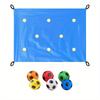 A Team Activity with 1pc Blue Cave Cloth Throwing Balls, Suitable for Work, Leisure, and Family Matches, Equipped with 6 Balls.