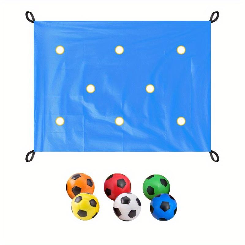 A Team Activity with 1pc Blue Cave Cloth Throwing Balls, Suitable for Work, Leisure, and Family Matches, Equipped with 6 Balls.