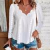 Frühling und Herbst Damen Wellenhals Einfarbig Atmungsaktiv Jacquard Langarm Top