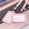 New Multi Colored Name Card Holders Unisex PU Leather Card Sleeve Bus ID Holders Protective Shell Badge Case Office Supplies