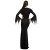 Damen Gothic Schwarz Rot Kleid für Halloween Dunkles Kostüm
