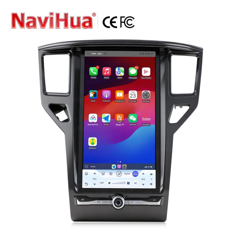 Compatible with 2012-2020 Nissan Pathfinder: 14.8-inch Android Car Stereo with Qualcomm Central Control and Navigation.