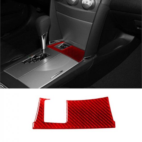 For Toyota Camry With Heated Seats Red Carbon Fiber Below Storage Cover Trim