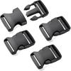 10Pcs Plastic Side Release Buckles, Quick Release Strap Replacement Fittings For DIY Backpack, Dog Collar & Webbing Strap Making, Black