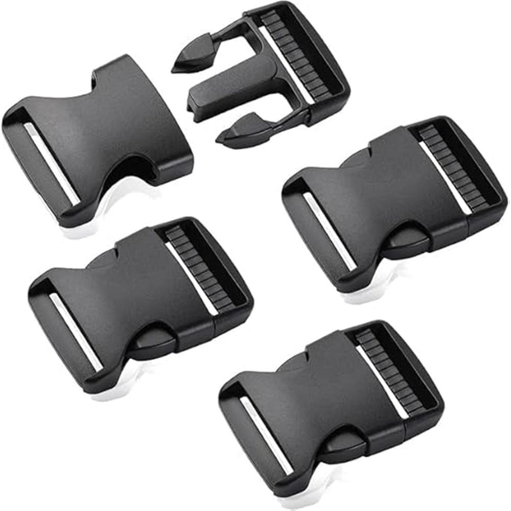 10Pcs Plastic Side Release Buckles, Quick Release Strap Replacement Fittings For DIY Backpack, Dog Collar & Webbing Strap Making, Black