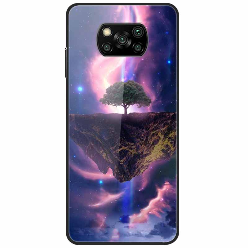 Etui na Poco X3 Pro Modne Urocze Szkło Hartowane Luksusowe Pokrowce Coque dla Xiaomi Poco X3 NFC Etui PocoX3 X 3 Zderzak Ochronny