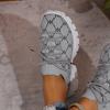 New Flat Shoes Lace-up Round Women's Mesh Knitting Toe Breathable Women Soft Sole Footwear Ladies Wedge Shoes