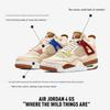 Zapatillas de Bebé Air Jordan 4 Retro TD Wild Things Crema Vela Rojo Universitario DH0571-264