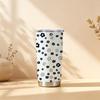 Car Tumbler 591ml Fresh Tiny Flower Element Straw Cup Gift Cup Tumbler With Lid Leakproof Tumbler Stainless Steel Tumbler