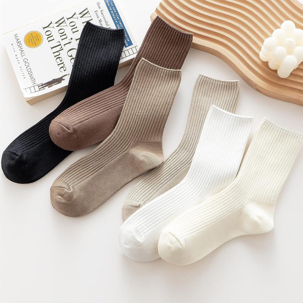 Womens Cute  Socks Casual Neutral Cotton Socks For Women Granola Girls Clothes Pack Of 6