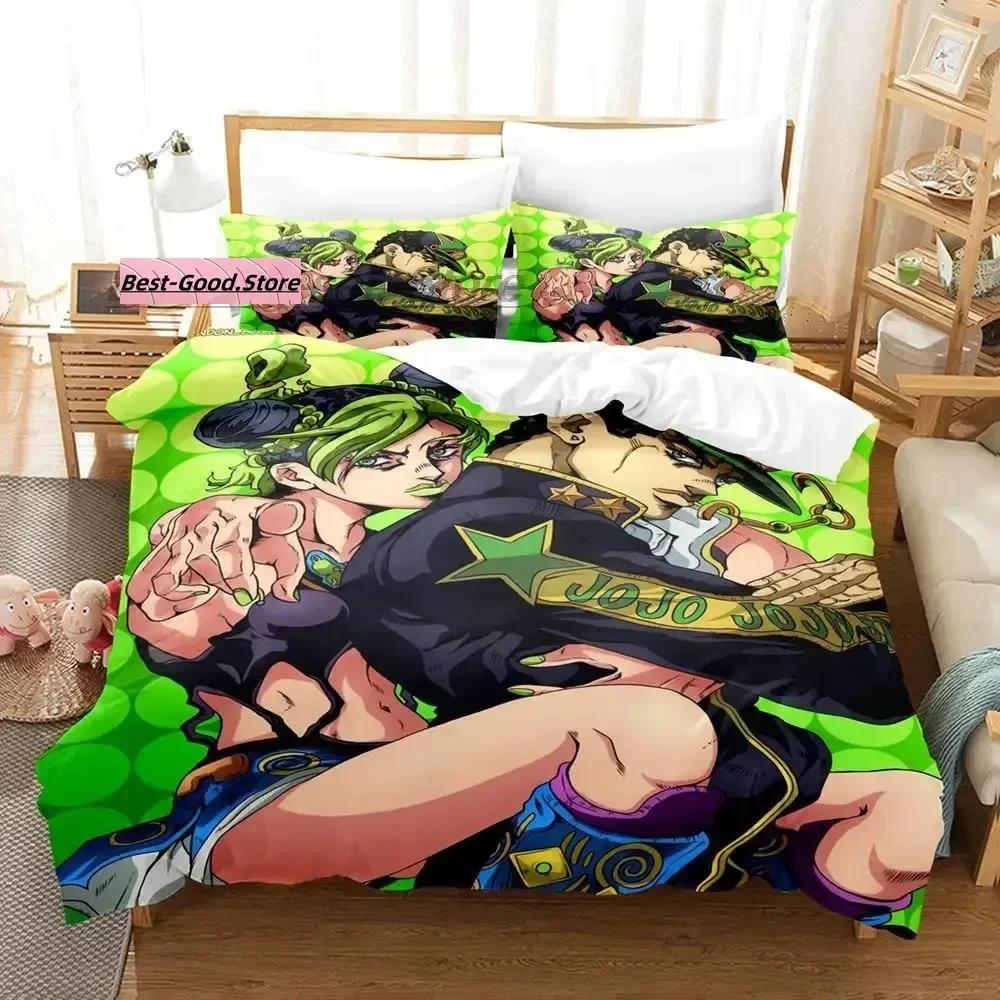 JoJo Bizarre Bedding Set Single Twin Full Queen King Size Bed Set Aldult Kid Bedroom Duvetcover Sets 3D Print Anime 2022