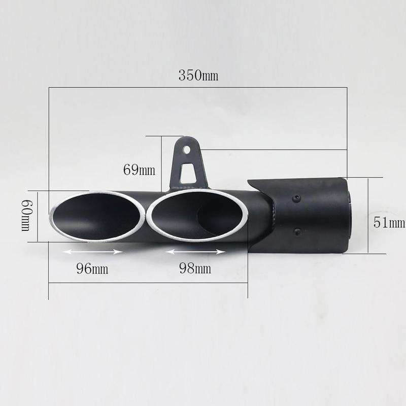 Durable Motorcycle Exhaust Muffler Black Slip-on Sport Exhaust System for Yamaha R6 2006-2015