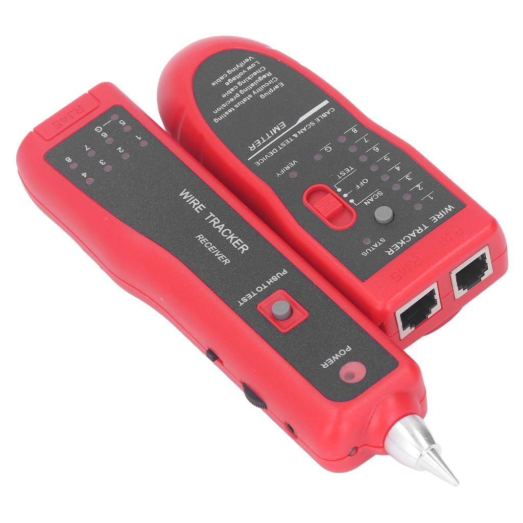 Network Cable Tester Ethernet Wire Finder Tracer Tool RJ11 RJ45 Transmitter Receiver for CAT5 5e CAT6 LAN