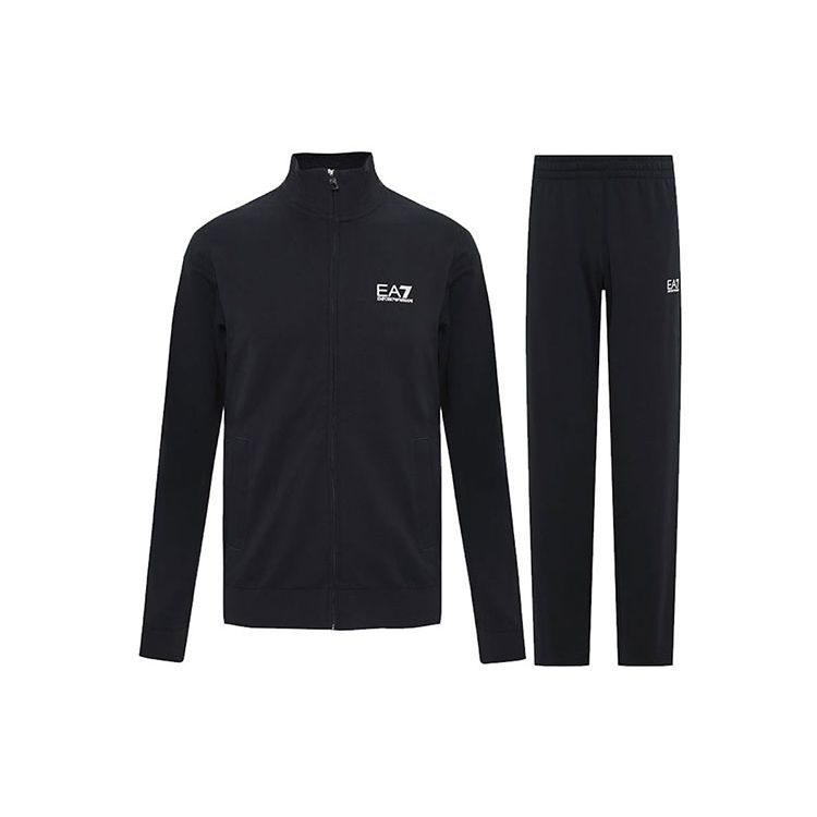 Emporio Armani Ea7 Весна-Лето 22 Однотонный Приталенный Повседневный Спортивный Костюм Мужской костюм Темно-синий 8NPV52-PJ05Z-1578 S