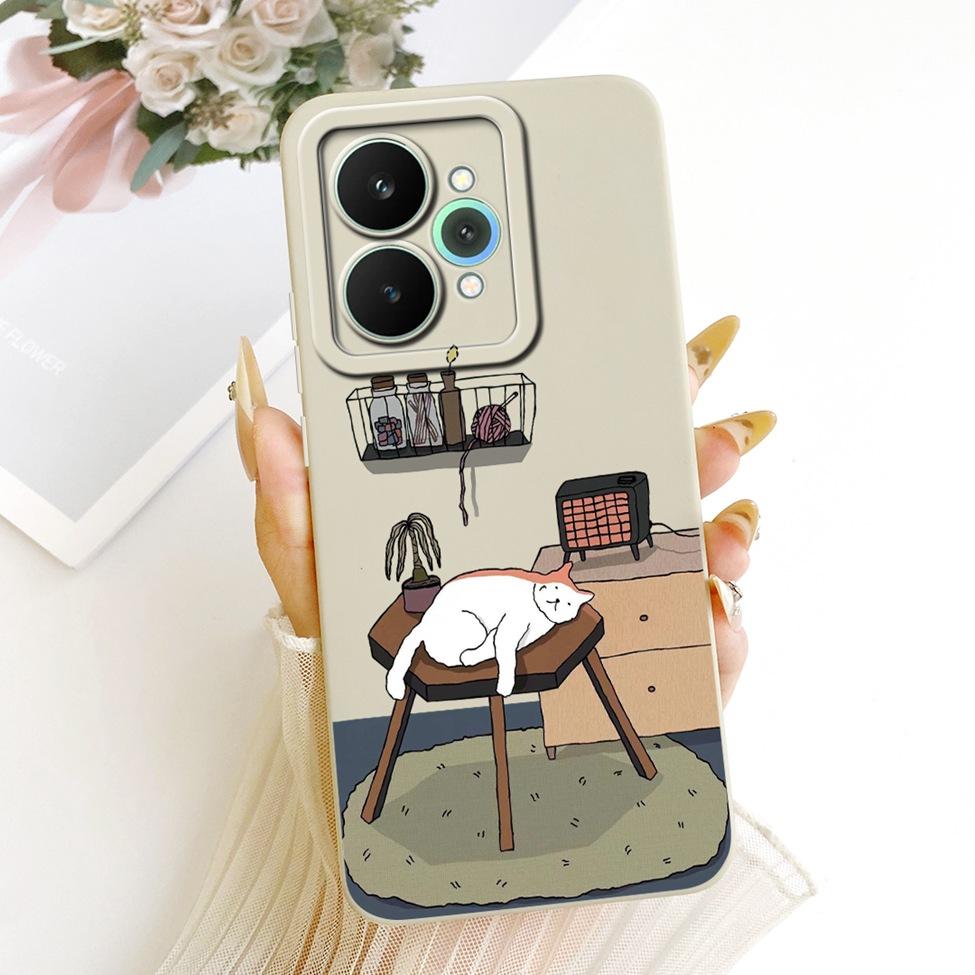 Cover For Realme 15 Pro Casing RMX5101 Silicone Luxury Fashion Flowers Kawaii Cute Painted Shockproof Phone Case