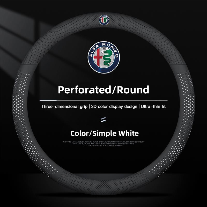Autoaufkleber Für Alfa Romeo Auto Styling Lederlenkradabdeckung Auto Zubehör Für Alfa Romeo 4C 159 166 Spider Giulia Giu