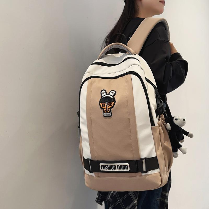 Fashion new fashion bag trendy cool cartoon couple casual backpack street versatile college student schoolbag