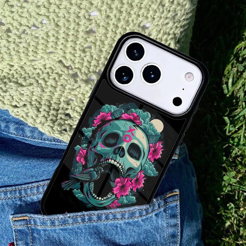 Horrible Skull Skeleton Phone Case Cover Compatible with for IPhone 17air 16e 15 14 13 12 11Pro Max 17 Air