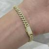 UWIN Hip Hop 6mm Thin Cuban Chain Wrist Bracelet with Box Clasp 5A CZ Iced Out Girl Women Cuban Bangles