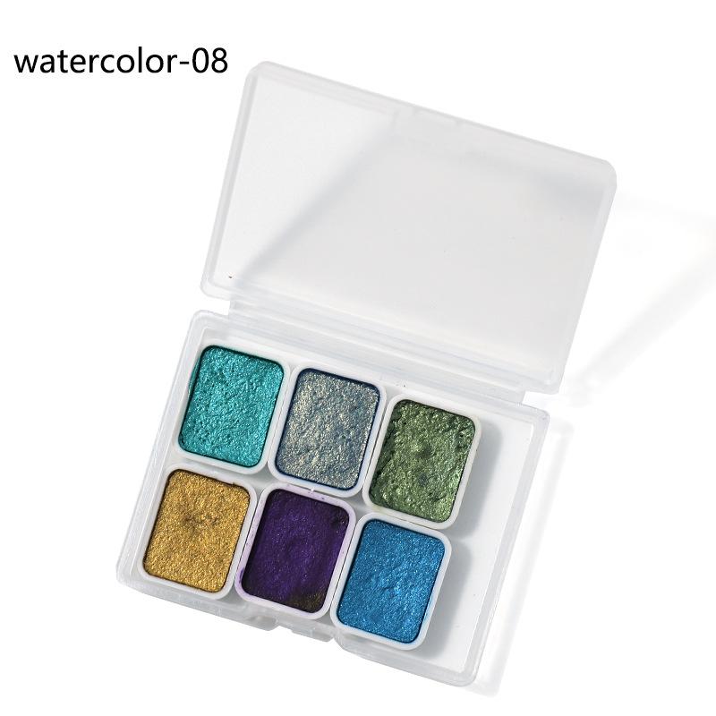 Vopsele Acuarelă Sidefate pentru Nail Art - Efecte Metalice Ombre & Marmură