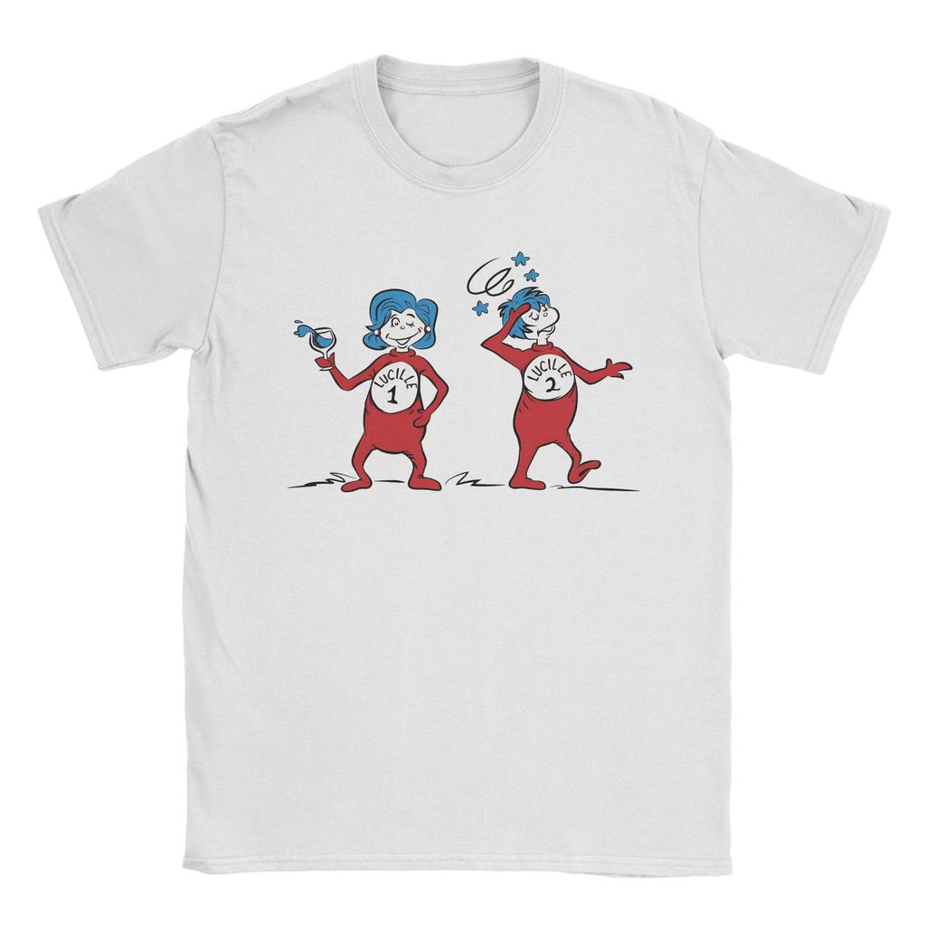 Unisex Women Graphic Printed Cartoon Thing 1 Thing 2 Buddies reading day  Tee T Shirt Cotton  Tshirts Clothes