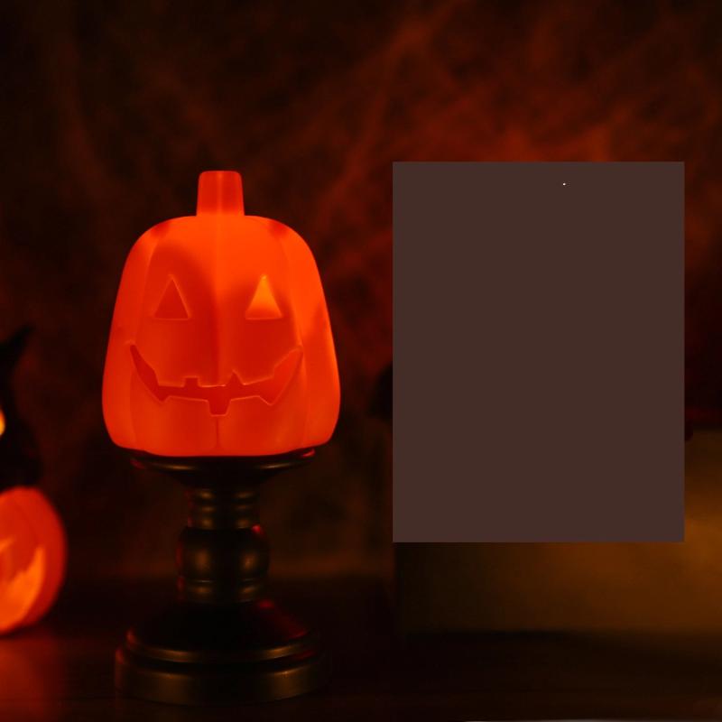 

Halloween Themed Ghost Figurine with Pink Pumpkin Bat; Excellent Resin Ornament for Home & Office