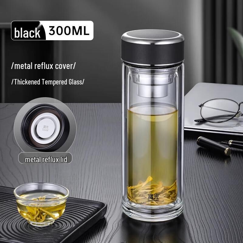 FUGUANG Double-Layer High Borosilicate Glass Bottle