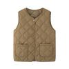 Premium Quilted Vest Button Model, Autumn and Winter Windproof, Cold and Warm Vest Women's Wear Casual Sports