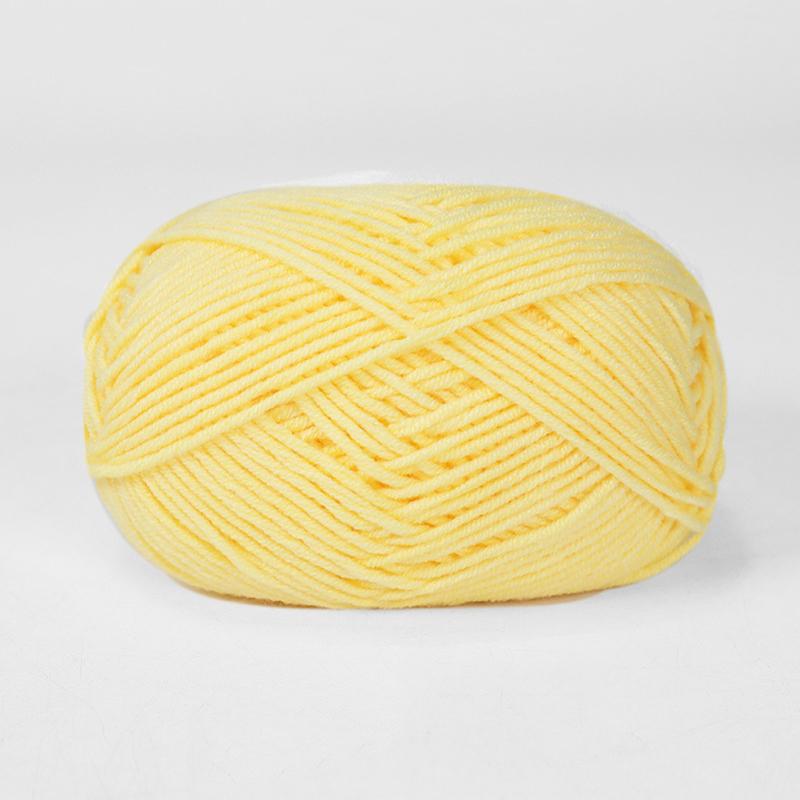 

Soft Milk Cotton Yarn For Crochet Threads For Knitting Wool Diy Craft Sweater Hat Baby Wool Hand Knitting Thread Sewing Tools світло-жовтого кольору
