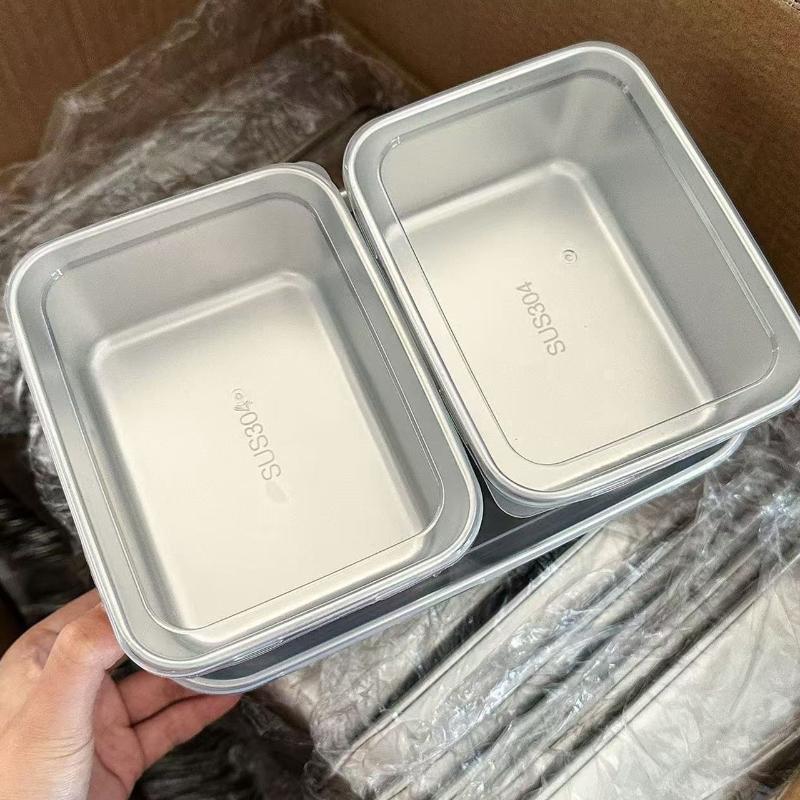 12/3 Pcs 304 Stainless Steel Food Tray Food Safe Easy To Clean For School Office Picnic Meal Prep