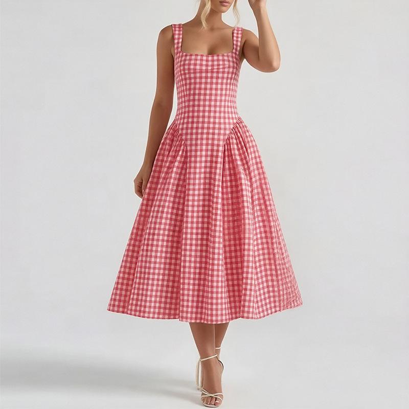 Summer New Fashion High-end Polka Dot Retro Tube Top Skirt European American Style Off-the-shoulder Dress Exquisite Temperamen
