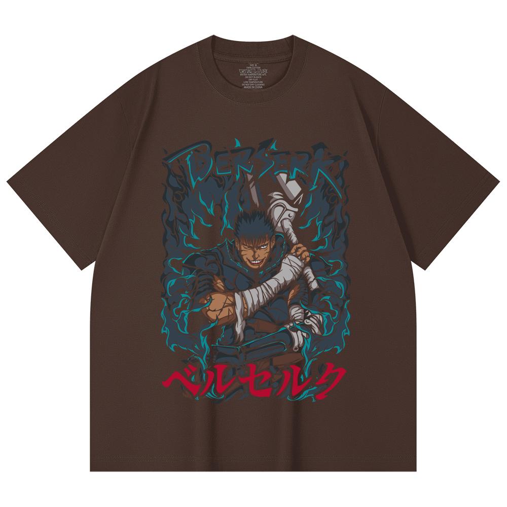 230 Gsm 100% Cotton Berserk V10 Print Unisex Heavy Cotton T Shirt