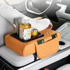 With Cup Holder Car Arm Rest Cushion Side Storage Pockets Car Center Console Mat  Elbow Support