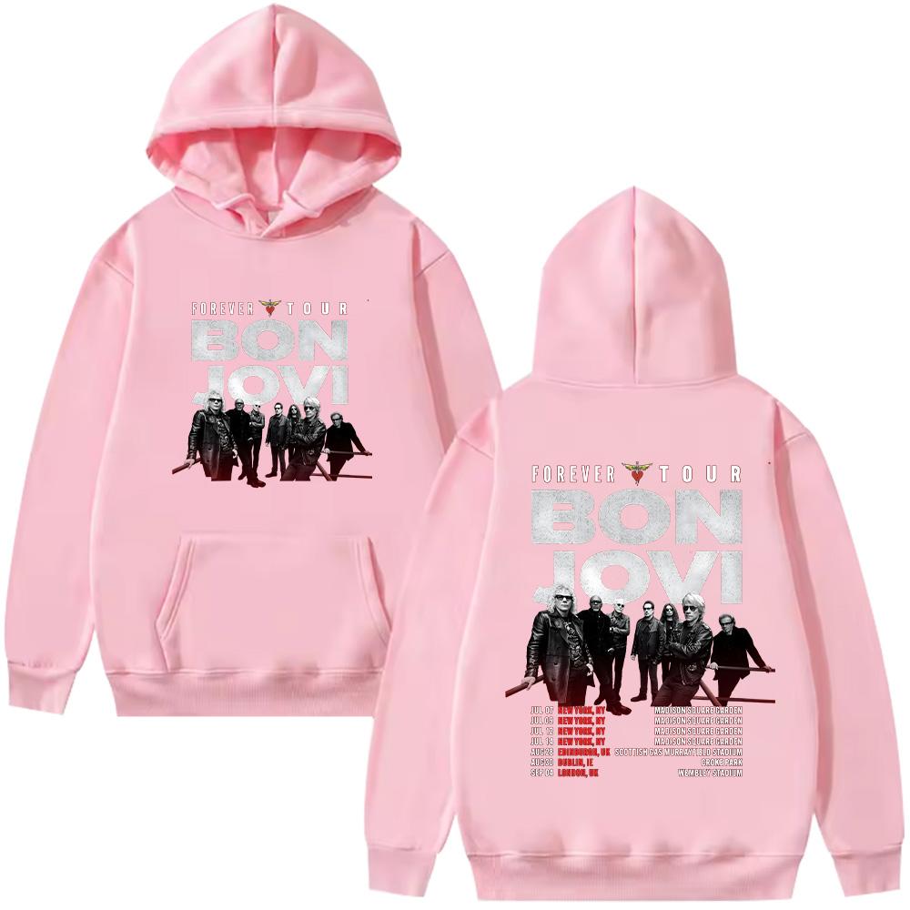 

Худі гурту Bon Jovi Bon Jovi Forever Tour Графічний одяг Унісекс Вуличний стиль Пуловери з довгим рукавом Вуличний худі XXXL сірий