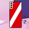 Diver Down Scuba Flag Phone Case For Samsung Galaxy S25 S24 Ultra S9 S10 S20 S21 S22 Plus S23 FE S24 FE Cover
