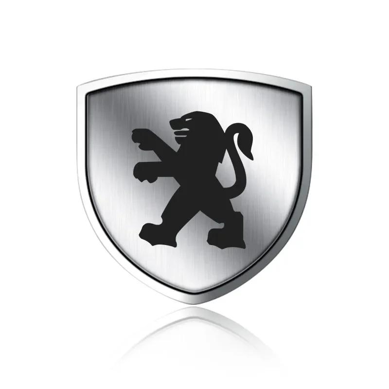 

Car Metal Shield Logo Car Body Trunk Fender Badge Sticker Accessorie For Peugeot 206 307 308 3008 207 208 407 508 2008 5008 107