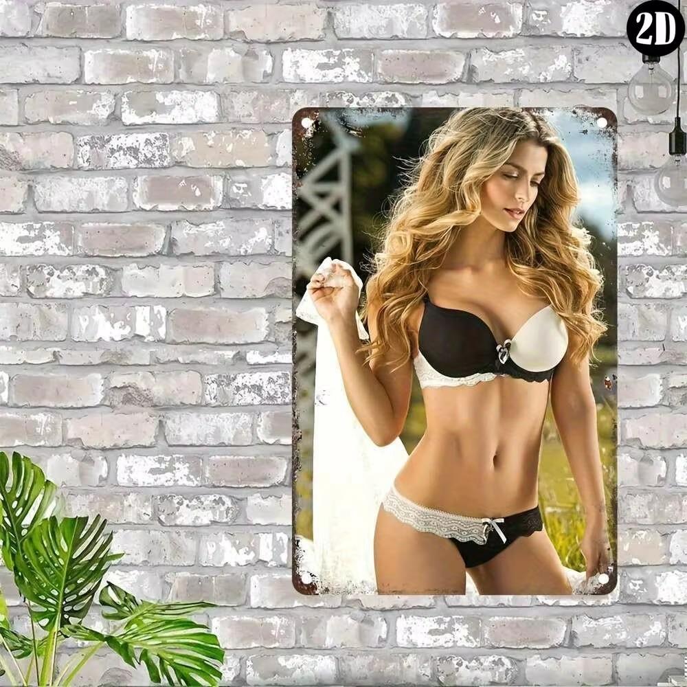 Vintage Metal Photo Frame Rustic Wall Decor 8x12 Inch Iron Art Home Sign