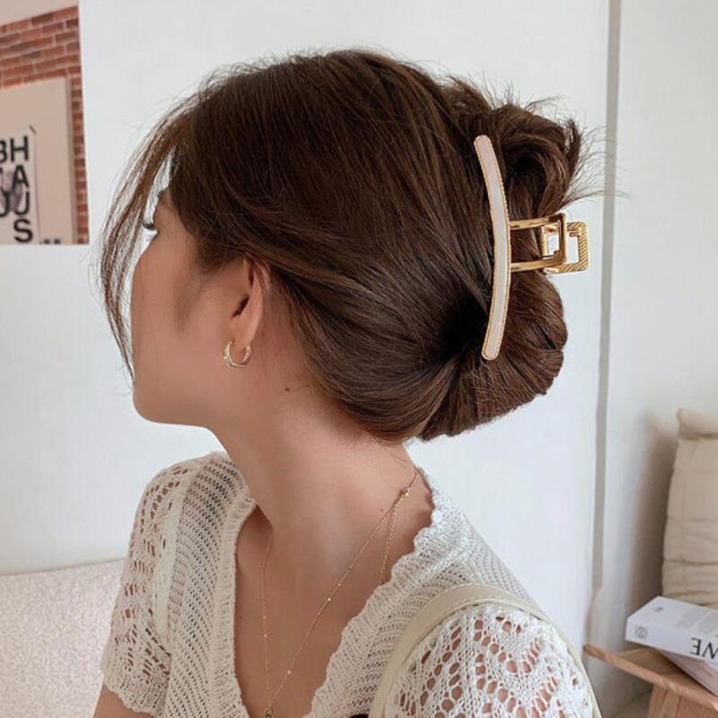 Leopard Metal Hairpin Big Size Updo Hairpin pink