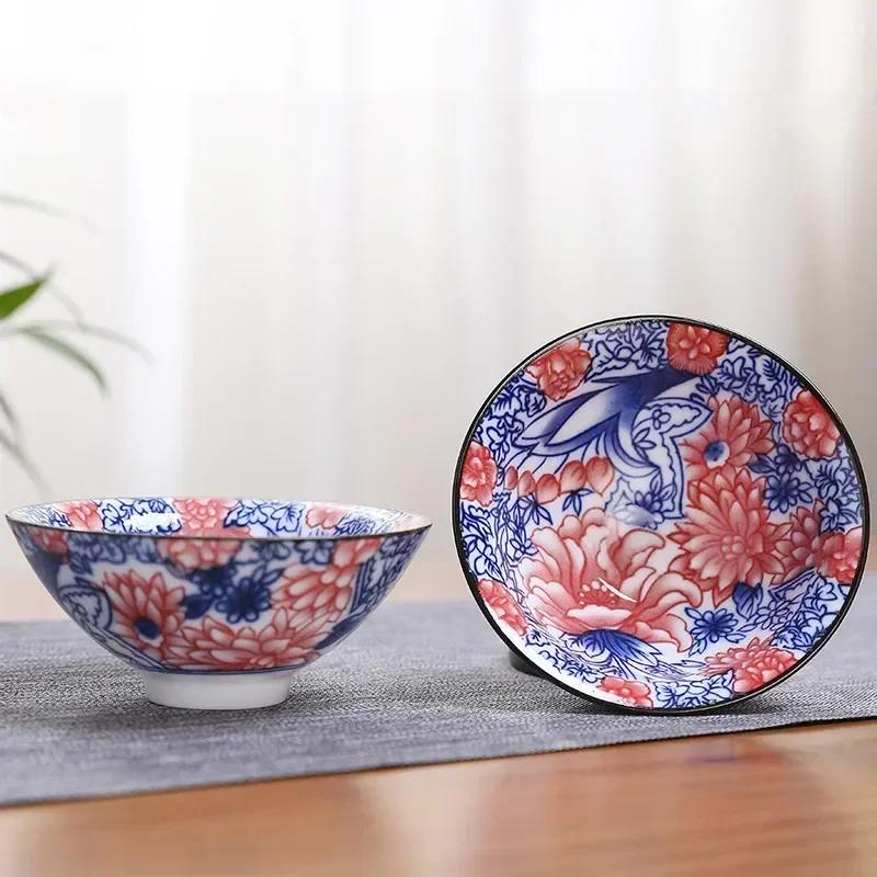 1PCS Blue and White Porcelain Cone Teacup Anti Scaling Hand-Painted Ceramic Tea Bowl Travel Meditation Cup Chinese Tea set 70ml