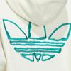 Adidas Originals Trefoil Colorblock Logo Print Drawstring Long Sleeve Sweatshirt Women Tops White IC8136