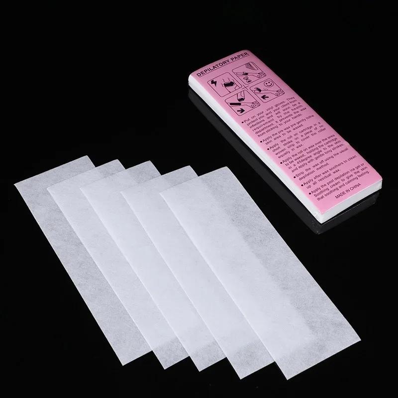 50/100PCS Women Men Hair Removal Wax Paper Nonwoven High Quality Body Leg Arm Hair Removal Epilator Wax Strip Paper Roll