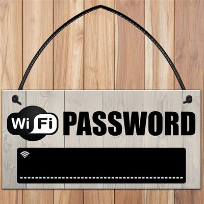 Panneau de mot de passe Wifi créatif, bricolage, impression de rappel, plaque de porte de bienvenue, artisanat en bois, suspension de maison