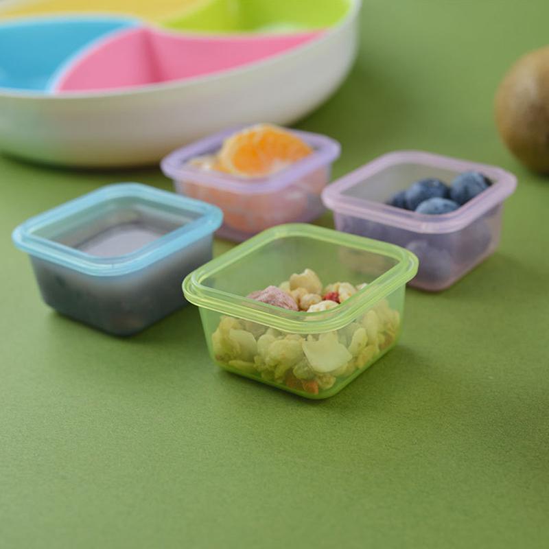 1/7Pcs Candy-Colored Mini Sealed Storage Box For Storing Hamster Snacks And Separating Condiments - Portable