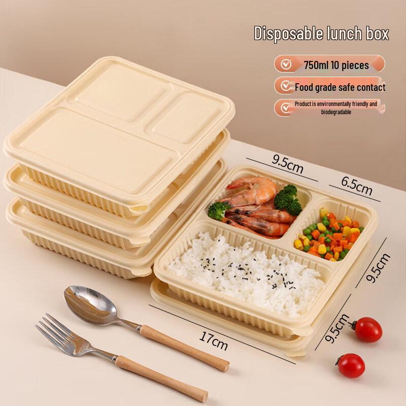 ZISIZ Disposable Degradable Paper Lunch Box