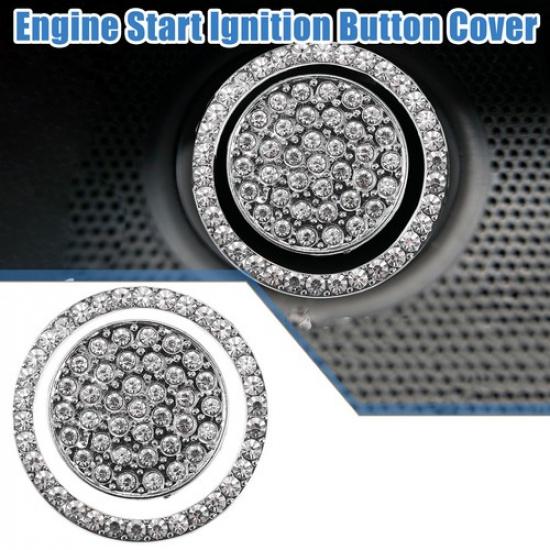 Engine Start Ignition Button Decal for Range Rover Aluminum Alloy Silver