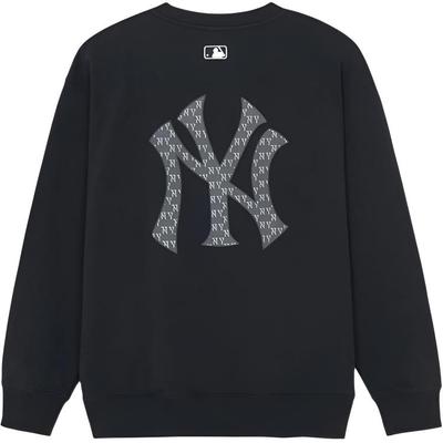 MLB Monogram Series New York Yankees SS26 Classic Loose Casual Retro Comfortable Fashion Embroidered Logo Pullover Sweatshirt 3AMTM0361-50BKS