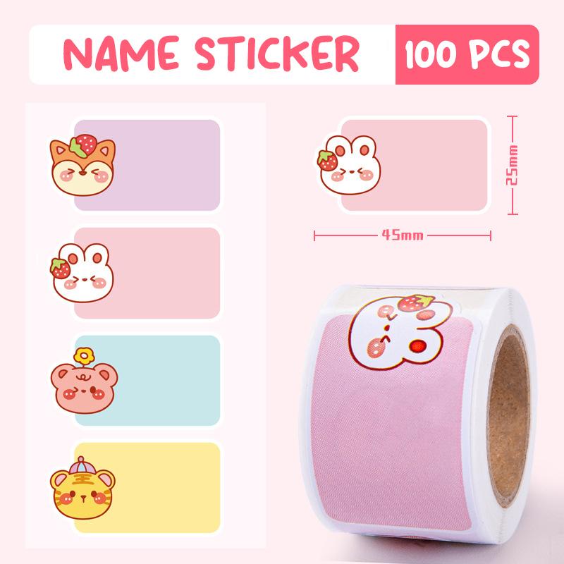 

100/280 шт., наклейка с именем из мультфильма для детского сада, рукописная, для стаканчиков с водой, бесшовная, водонепроницаемая, устойчивая к разрывам, наклейка с подписью as the picture