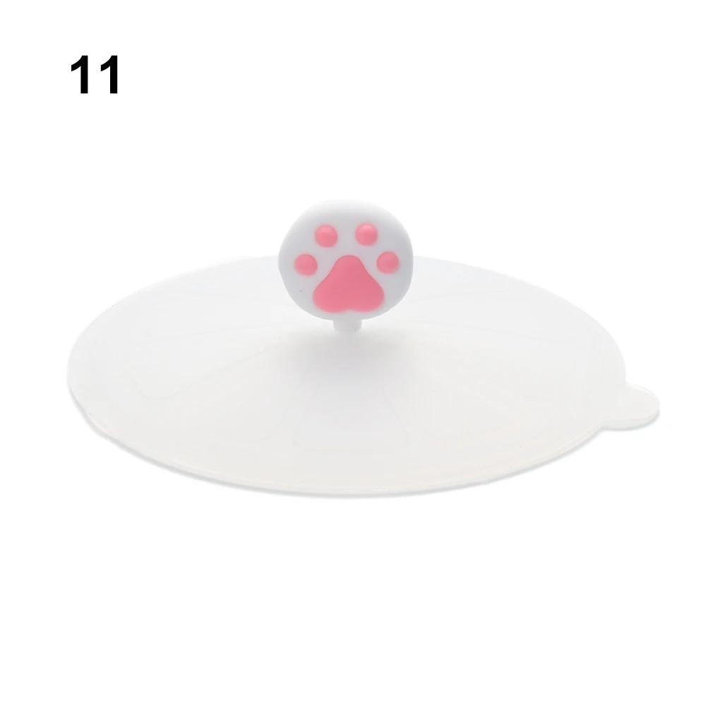 New Transparent Cartoon Cute Silicone Cup Cover Heat-resistant Leak Proof Sealed Lids Cap Dustproof Cup Cover
